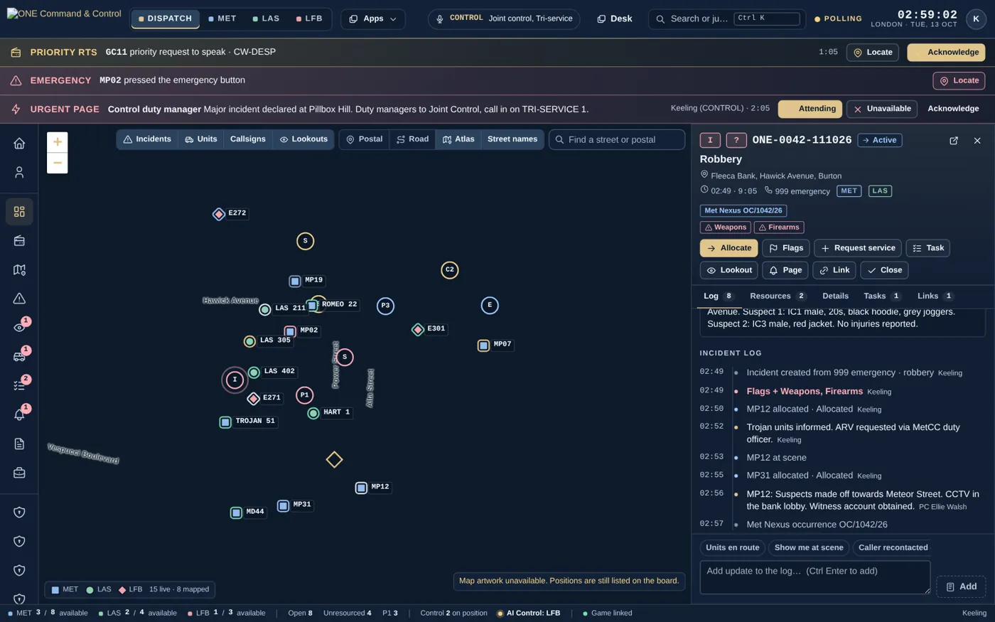 ONE live map